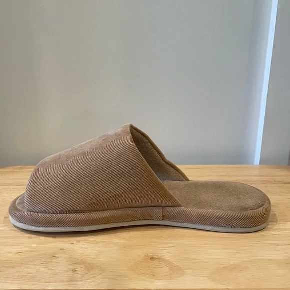 Beige Corduroy Slippers - Picture 3 of 12